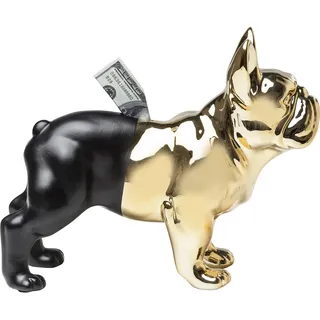 Kare DESIGN Spardose Bulldog Steingut Gold