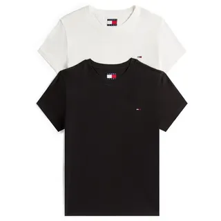 Tommy Hilfiger Tommy Jeans T-Shirt »TJW 2PACK C-NECK TEE« Packung, 2er, 2 Stk. mit Logo-Stickerei Tommy Jeans Ecru / Dark Night Navy