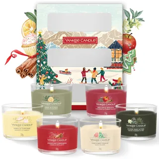 Yankee Candle Weihnachtsduftkerzen Geschenkset | 6 Gefüllte Mini-Votivkerzen | Après Ski Kollektion | Perfekte Weihnachtsgeschenke für Frauen