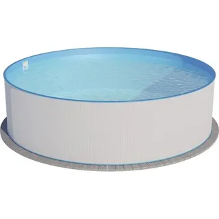 Aufstellpool Stahlwandpool Planet Pool rund Ø 400x120 cm ohne Zubehör weiß