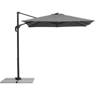 Schneider Ampelschirm , Anthrazit , Textil , 230x239x300 cm , 360° drehbar, lichtecht, UV-beständig, verrottungsfest, mit Belüftung , Sonnenschutz, Sonnenschirme