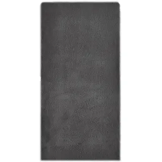 -LUXOR- living Kunstfell Coste Flauschiger Teppich Schlafzimmer - ideal zur Verwendung als Bettvorleger Schlafzimmer - gemütlicher Fellteppich Lammfell Imitat 60 x 120 cm Anthrazit