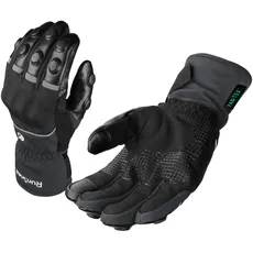 2KP CE Winter Motorradhandschuhe für Männer Frauen, Winddichte Wasserdichte Motorrad Handschuhe, Warme Lange Stulpen Biker Handschuhe mit Hartem Knöchelschutz Touchscreen Handschuhe für BMX ATV MTB