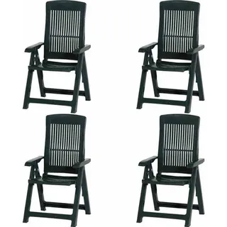 PROGARDEN Tampa Klappsessel 61 x 50 x 109 cm grün 4 St.