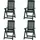 Tampa Klappsessel 61 x 50 x 109 cm grün 4 St.