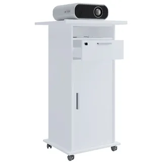 VCM Neta TV-Rack 60 x 108 x 50 cm Weiß Holzwerkstoff