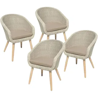 Garden Pleasure Arvada Gartenstuhl 67 x 67 x 84 cm grau 4 St.