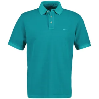 Poloshirt GANT "Poloshirt SUNFADED POLO", Herren, Gr. 4XL, blau (blau (aqua blau)), Obermaterial: 100% Baumwolle CO., Shirts Poloshirt