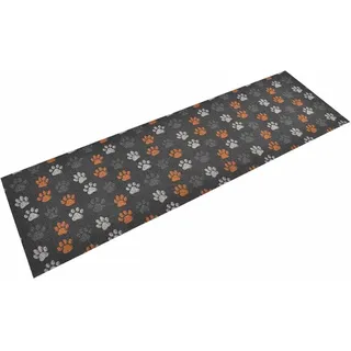 vidaXL Küchenteppich Waschbar Pfoten 60x180 cm Samt