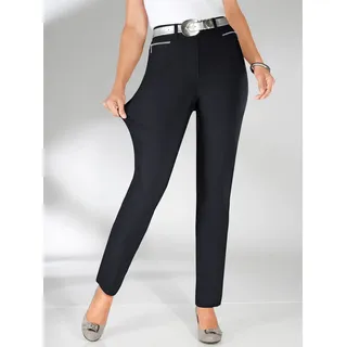 Stretch-Hose STEHMANN, Damen, Gr. 23, Kurzgrößen, schwarz, 72% Viskose, 25% Polyamid, 3% Elasthan, unifarben, lang, Hosen Stretch-Hose