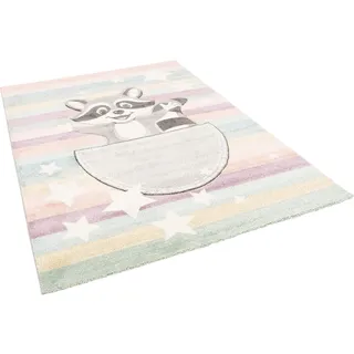 Pergamon Kinder Teppich Maui Kids Waschbär Bunt 140x200cm