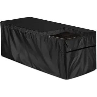 Garten Kissentruhe Allzwecktruhe Kissenbox Abdeckung Auflagenbox Schutzhülle Gartenbox Abdeckplane Gartentruhe Schutzplane Abdeckhaube 100 Wasserdicht UV- Sowie Witterungsbeständigg, 130 x 60 x 71cm...