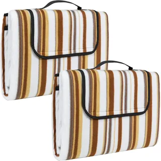 2er-Set Picknickdecke 200 x 150 cm - Beige