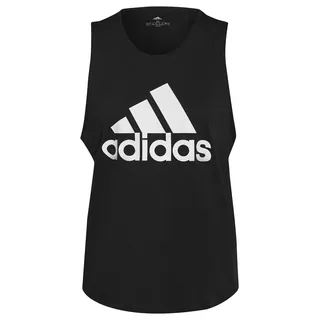 adidas Damen Essentials Big Logo Tank Top, Black/White, M