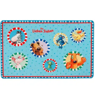 Kinderteppich , Multicolor , Textil , Tier , rechteckig , 100x160 cm , Oeko-Tex® Standard 100 , für Fußbodenheizung geeignet, rutschfest , Teppiche und Böden, Teppiche, Kinderteppiche