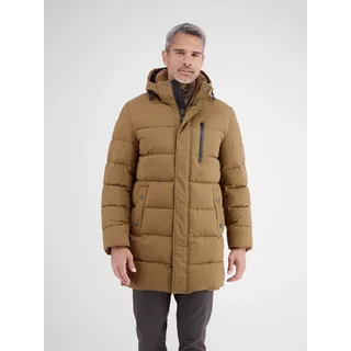Wintermantel LERROS "Warmer Wintermantel für Herren", Herren, Gr. XXL, braun (sepia), 100% Polyester, Mäntel Wintermantel