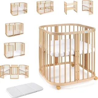 Waldin 7in1 Babybett Natur 77 x 0 cm