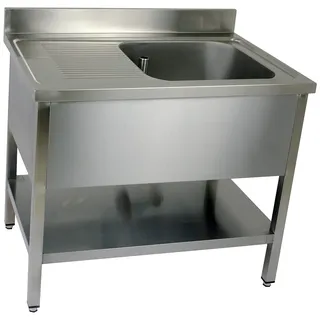 Saro Spültisch mit 1 Becken, rechts - 700 mm Tiefe, 1000mm