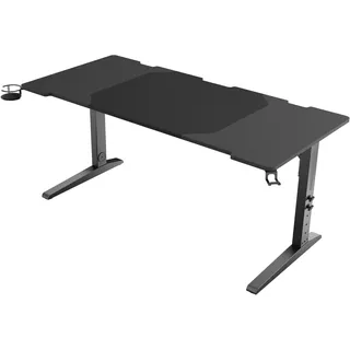 GENESIS Holm Modular 160, Gerade, Rechteckige Form, MDF-Platten, Stahl, Gaming, Schwarz - Schwarz