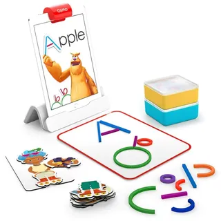 OSMO - Little Genius Starter Kit for iPad - 4 Educational Learning Games - Ages 3-5 - Phonics and Creativity - (Osmo - iPad Base Included)
