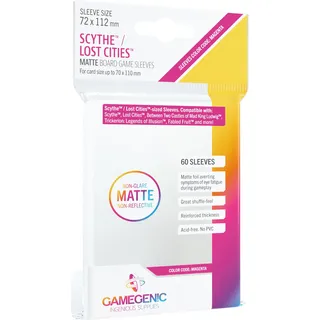 Gamegenic Matte Schutzhüllen 72 x 112 mm Transparent 60 St.