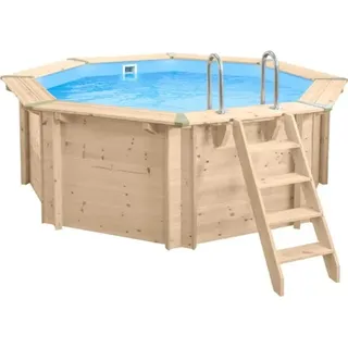 Interline Holzpool Bali Ø 440 cm, 136 cm hoch - Bronze