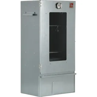 ITA Räucherofen 7002 - Premium Räucherschrank aus Edelstahl - 3 Etagen 81 cm - Sichtfenster - Qualität EU - Smoker - Direkt vom Hersteller - Silber