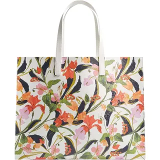 Ted Baker Shopper Schultertasche Florish Floral Printed Extra Large Icon Bag Cream creme bunt - Weiß, Bunt