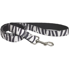 CHAPUIS SELLERIE SLA384 Hunde- und Katzenleine - Velours-Gurt Zebra-Look - Breite 10 mm - Länge 1,20 m - Größe XS