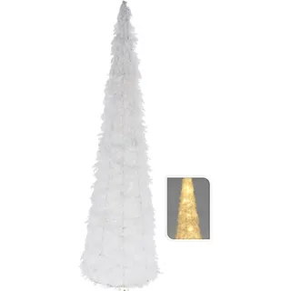 LED Pyramide mit Timer - Farbe: weiß - Größe: 80 cm (groß) - Weiß