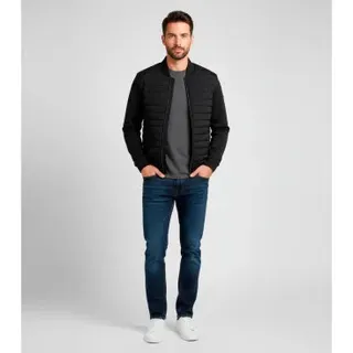 Michael Kors für Herren. MC62244 Thurso Mixedmedia Dressy Mantel blau (XL), Lässig, Nylon