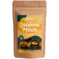 Goldene Milch Pulver (300g) Monte Nativo | Golden Milk zum Kochen | Kurkuma Latte | Glutenfreies Backen und Kochen | Ayuvedische Gewürzmischung | Vegan Superfood
