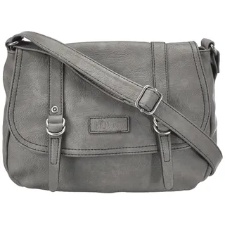s.Oliver (Bags) Slouchy Pocket Bag 39.310.94.8876, Damen Schultertaschen, Grau (Grau 9465), 22x19x7 cm (B x H x T)