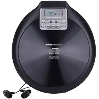 Silva Schneider Tragbarer CD-Player, CD-R, CD-RW, MP3 Fühlbare Tasten Aluminium (Matt), SC, 251004
