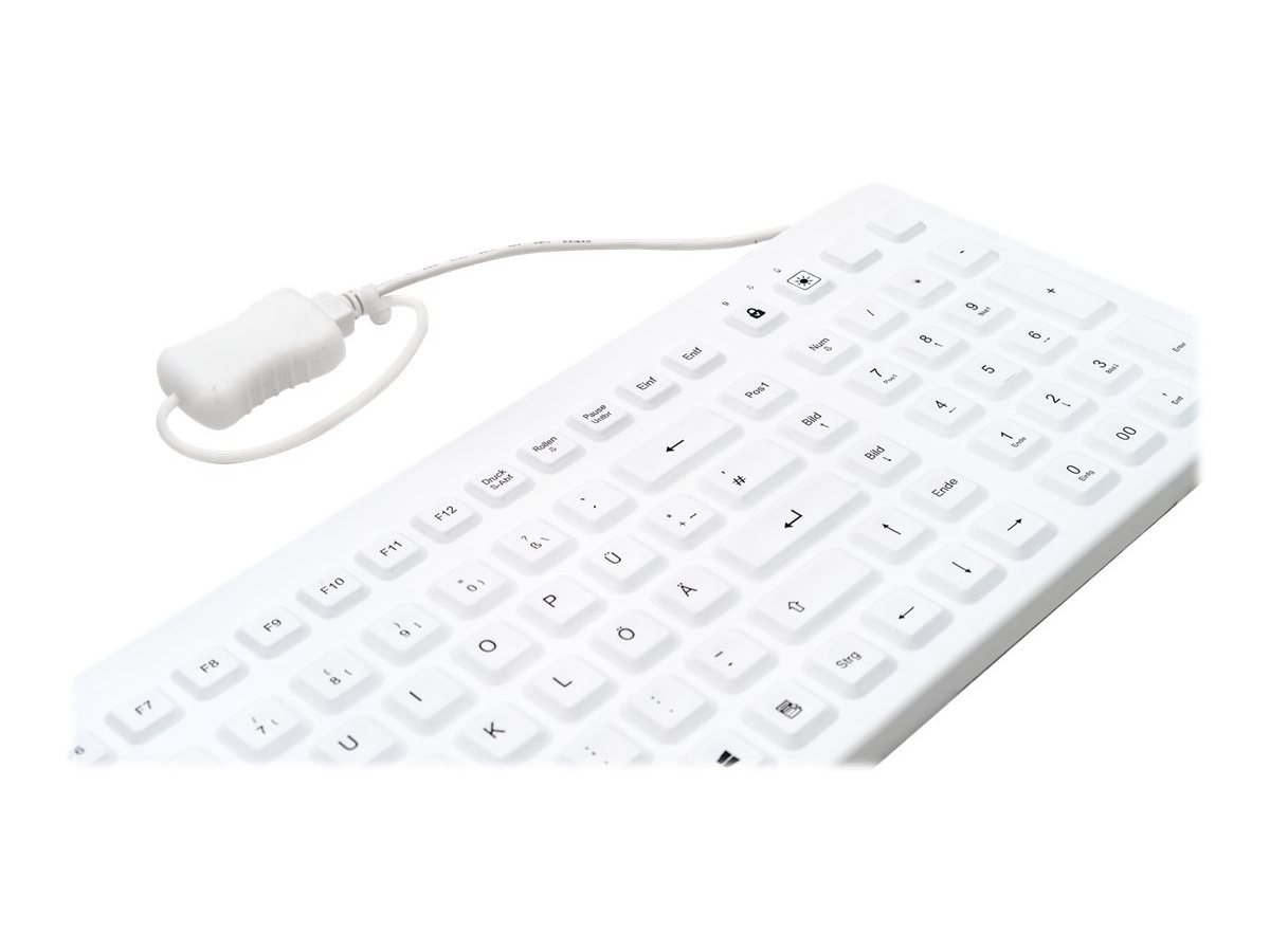 Bild von CleanType Prime Pro Plus weiß, USB, DE (TKG-110-GCQ-PR-KGEH-WHITE-IP68-MAG-BACKL-USB-DE)