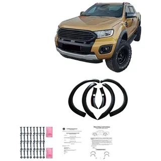 am carparts gmbh & co kg Kotflügelverbreiterungen kompatibel mit Ford Ranger T8 2019 bis 2022 mit ABE