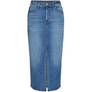 VILA A-Linien-Rock Damen Jeans Blau 42