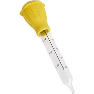 KitchenCraft Glas Baster, Küche Kochen Baster als Türkei Entsafter, Soße Spritze, und mehr, 30ml Kapazität Glasrohr, 22cm Länge, 1 Baster verwenden