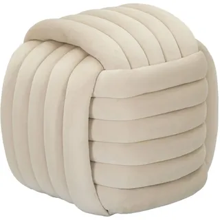 Dmora Pouf Karori 45 x 45 x 45 cm Weiß