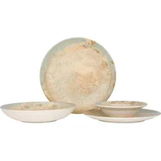 Bonna Geschirrset - Luz - 24 teilig - 6 Personen - Porzellan - Bunt