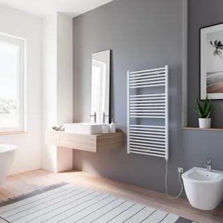 Badheizkörper Turbo 1135 x 600 mm 300 W weiß rechts