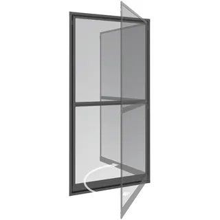WINDHAGER Fliegenschutz-Pendeltür 100 x 210 cm schwarz/anthrazit