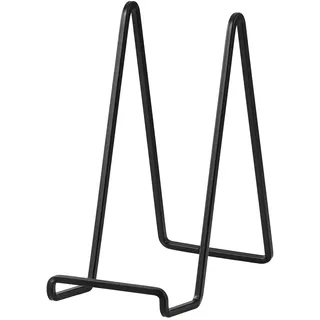 Staffelei Aufsteller Teller Ständer Metall - 2 Stück Tellerständer - Deko Tellerhalter - Dekoteller Halterung - Eisen Staffelei fuer Teller | Foto | Bücher | Bild | Bilderrahmen - Schwarz - 20,5 cm