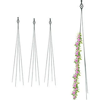 Relaxdays Rankhilfe 4er Set 4-beinig freistehend 60 x 30 cm Grün