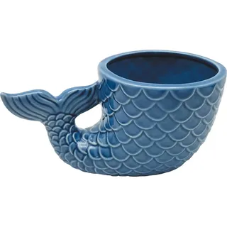 Pflanzgefäß Fischschwanz 10 cm x 20,5 cm x 12 cm Blau