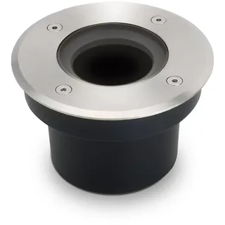 LED Bodeneinbaustrahler FLACH rund Edelstahl 230V IP67 - Leuchtmittel: Ohne - An...