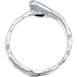 Silberring KUZZOI "Ring Bandring Organic Struktur 925 Sterling Silber" Gr. 66, silber, Fingerringe, Herren, 66, Silber 925 (Sterlingsilber), Silberring