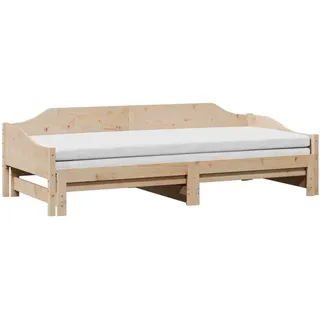vidaXL Tagesbett Ausziehbar 90x190 cm Massivholz Kiefer - Braun