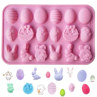 1 Stück Silikonform Ostern Silikon Backform Ostern Oster Backform Silikonform Osterhase Oster Silikonformen für DIY Herstellung von Schokolade Kuchen Keksen und Seife