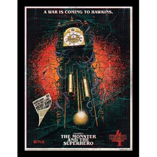 Pyramid International Stranger Things Poster (Das Monster und der Superhelden) 30 cm x 40 cm – Offizieller Merchandise-Artikel